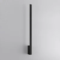 Sieninis šviestuvas 90 cm – linijinis, juodas, šilta LED šviesa - Nuotrauka 3