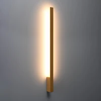 Sieninis šviestuvas 90 cm – linijinis, auksinis, šilta LED šviesa - Nuotrauka 1