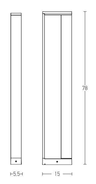 LED lauko šviestuvas 9W – grafito spalvos - Nuotrauka 4