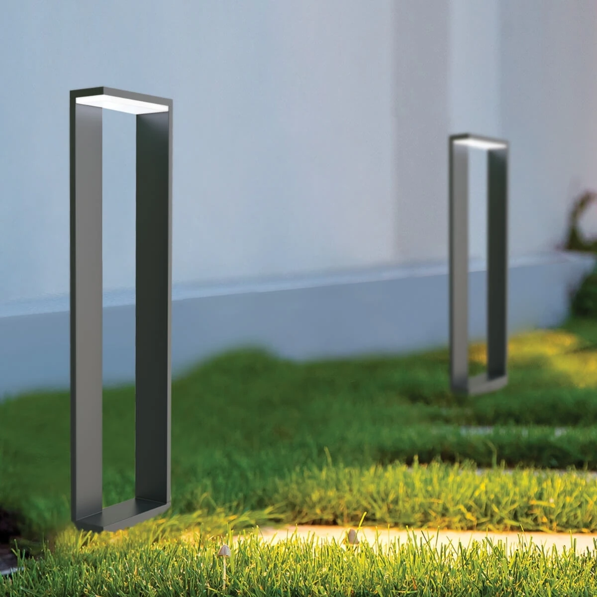 Outdoor bollard lamp 9W 3000K IP54 – round, grey