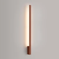 Wall lamp 90 cm – linear, red ochre, warm LED light - Image 1