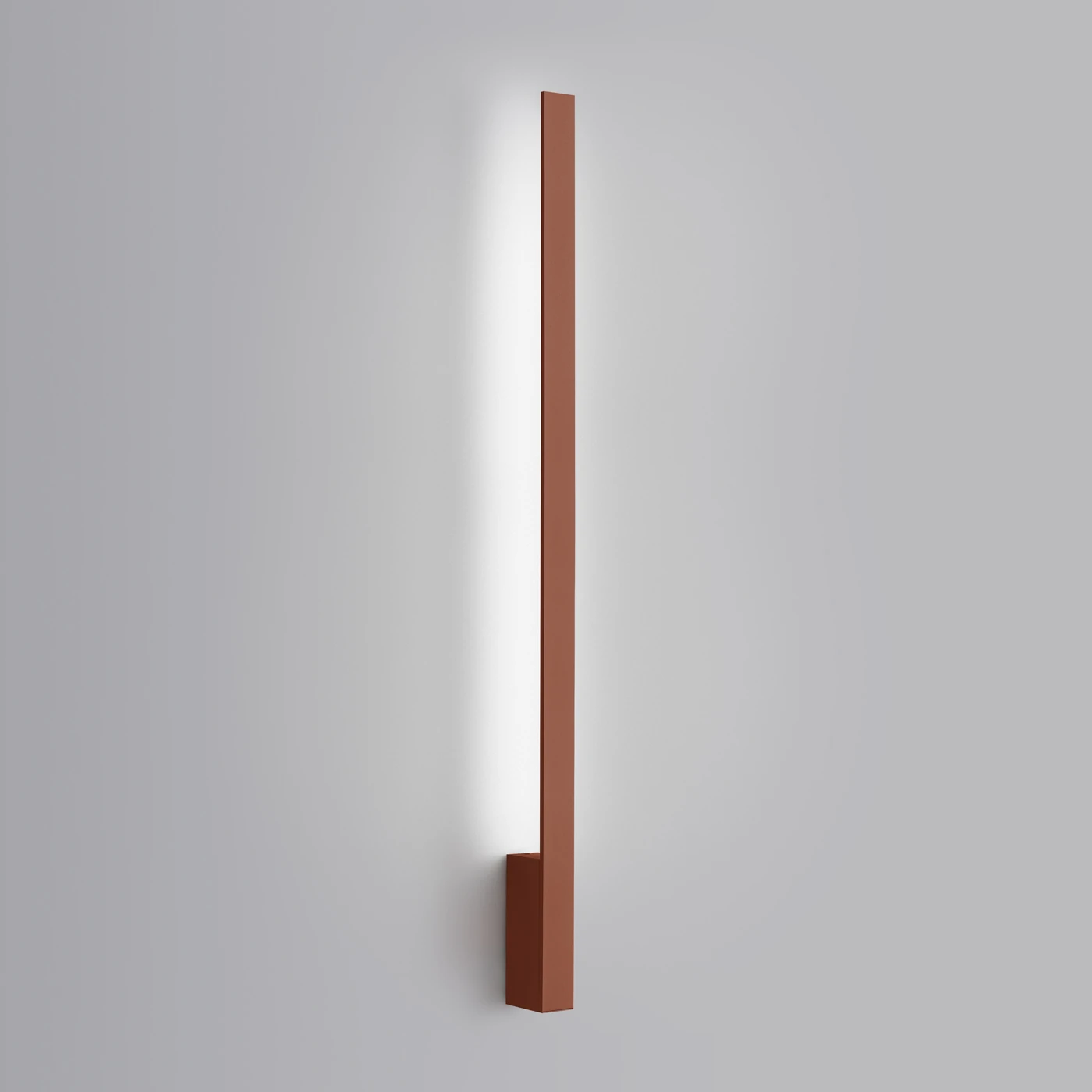 Wall lamp 90 cm – linear, red ochre, LED 17W