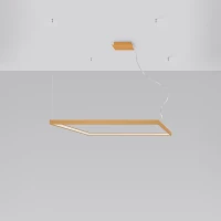 LED pendant light 65W – square, gold, warm white - Image 3