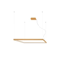 LED pendant light 65W – square, gold, warm white - Image 2