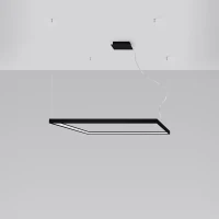 Pakabinamas šviestuvas 65W – kvadratinis, juodas, šilta LED šviesa - Nuotrauka 3