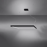 LED sietynas 110 cm – kvadratinis, juodas, CRI98 - Nuotrauka 3