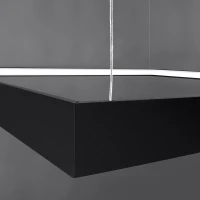 LED sietynas 110 cm – kvadratinis, juodas, CRI98 - Nuotrauka 5