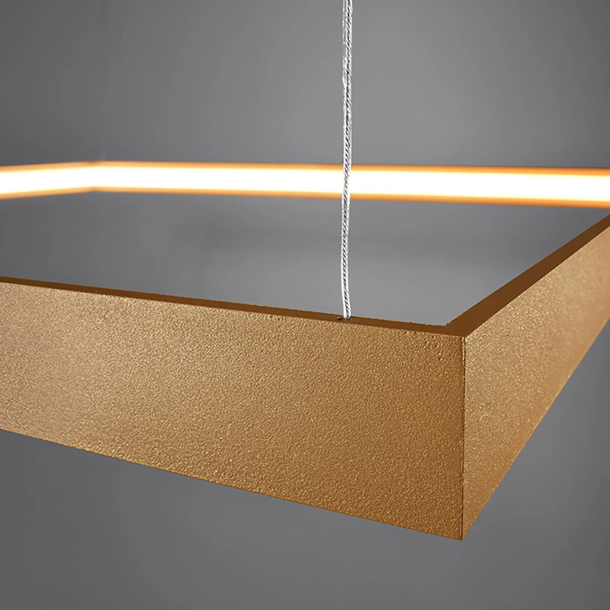 Pendant light 65W – square, gold, CRI98