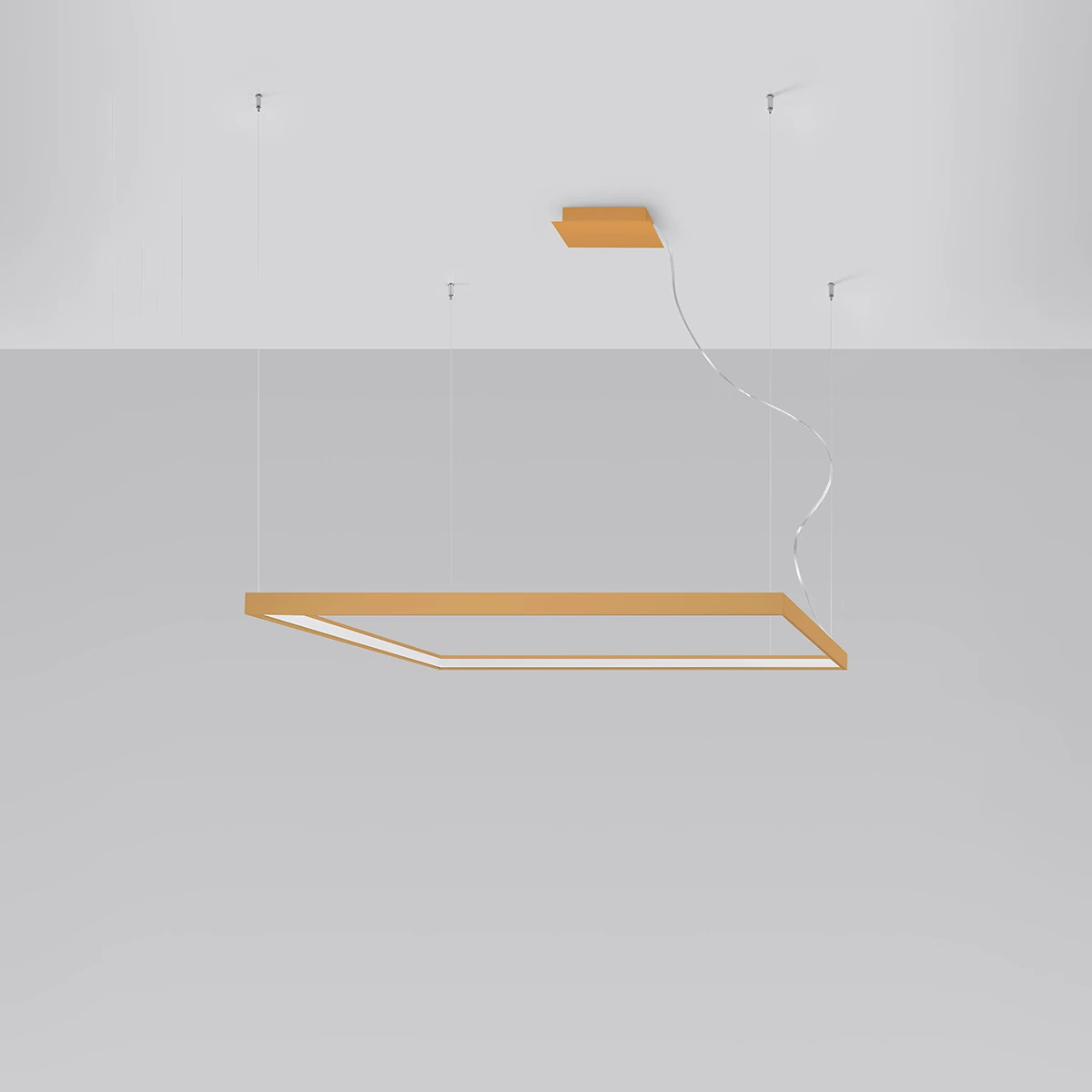 Pendant light 65W – square, gold, CRI98