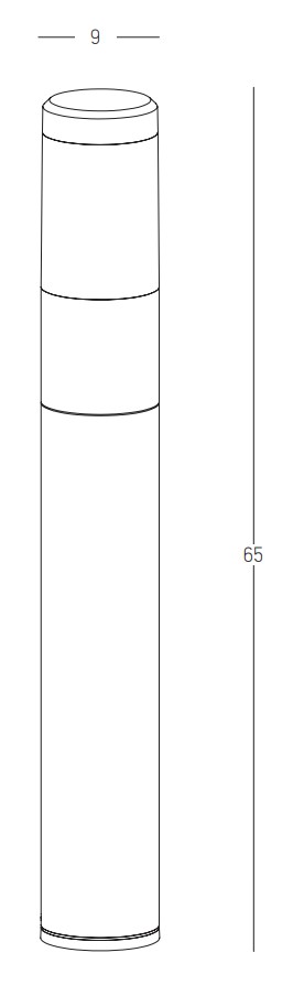 Outdoor LED Bollard Light 10W – Graphite, 3000K, IP54 - Image 3