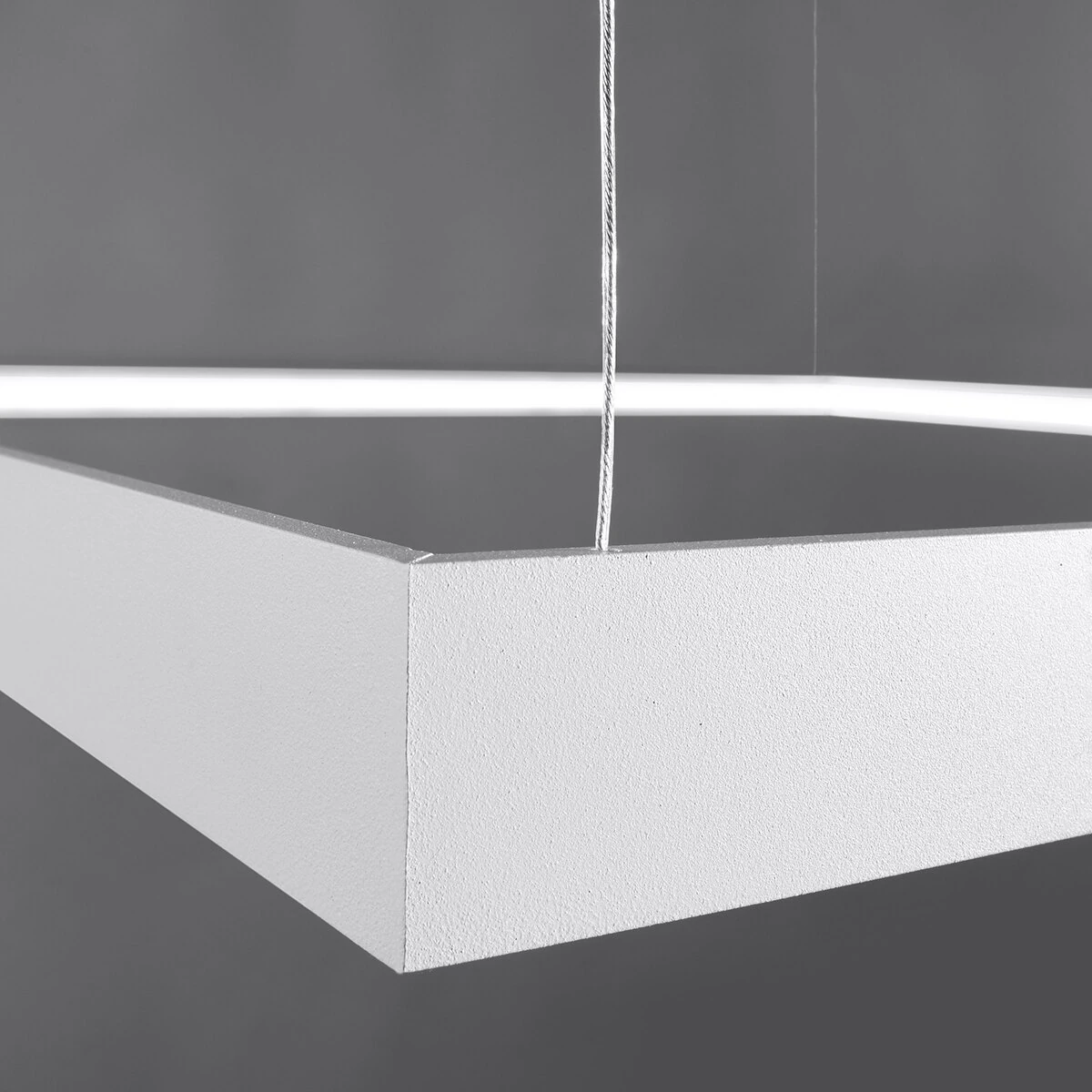 Pendant light 110 cm – square, white, CRI98 LED