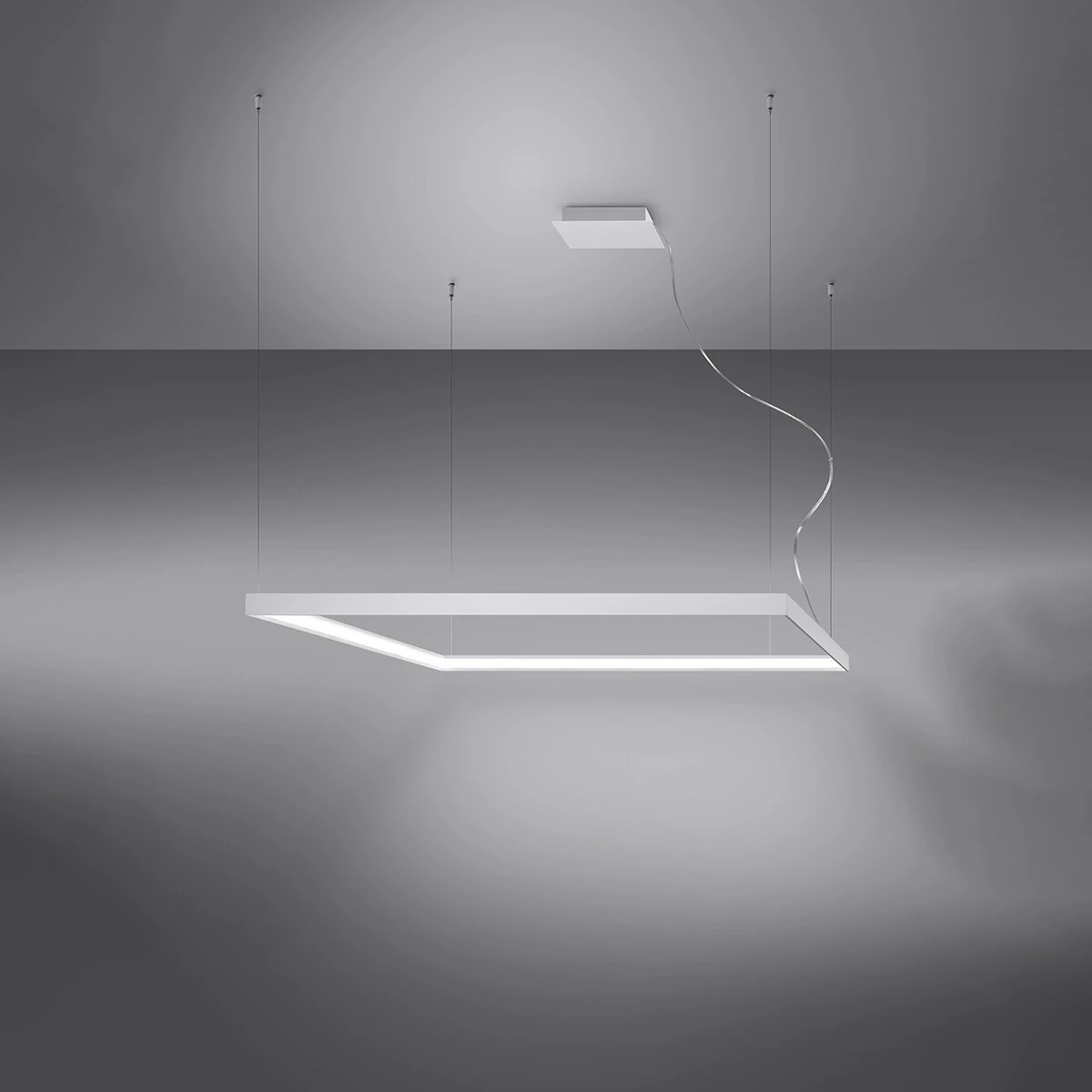 Pendant light 110 cm – square, white, CRI98 LED