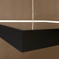 Pakabinamas šviestuvas 80 cm, 48W – kvadratinis, juodas, CRI93 - Nuotrauka 5