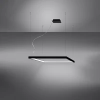 Pendant light 80 cm – square, black, CRI98 - Image 1