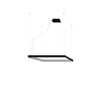 Pendant light 80 cm – square, black, CRI98 - Image 2
