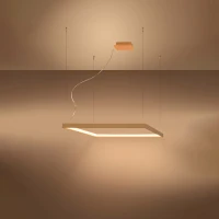 Pakabinamas šviestuvas 48W – kvadratinis, auksinis, CRI93 LED - Nuotrauka 4