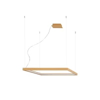 Pakabinamas šviestuvas 48W – kvadratinis, auksinis, CRI93 LED - Nuotrauka 2