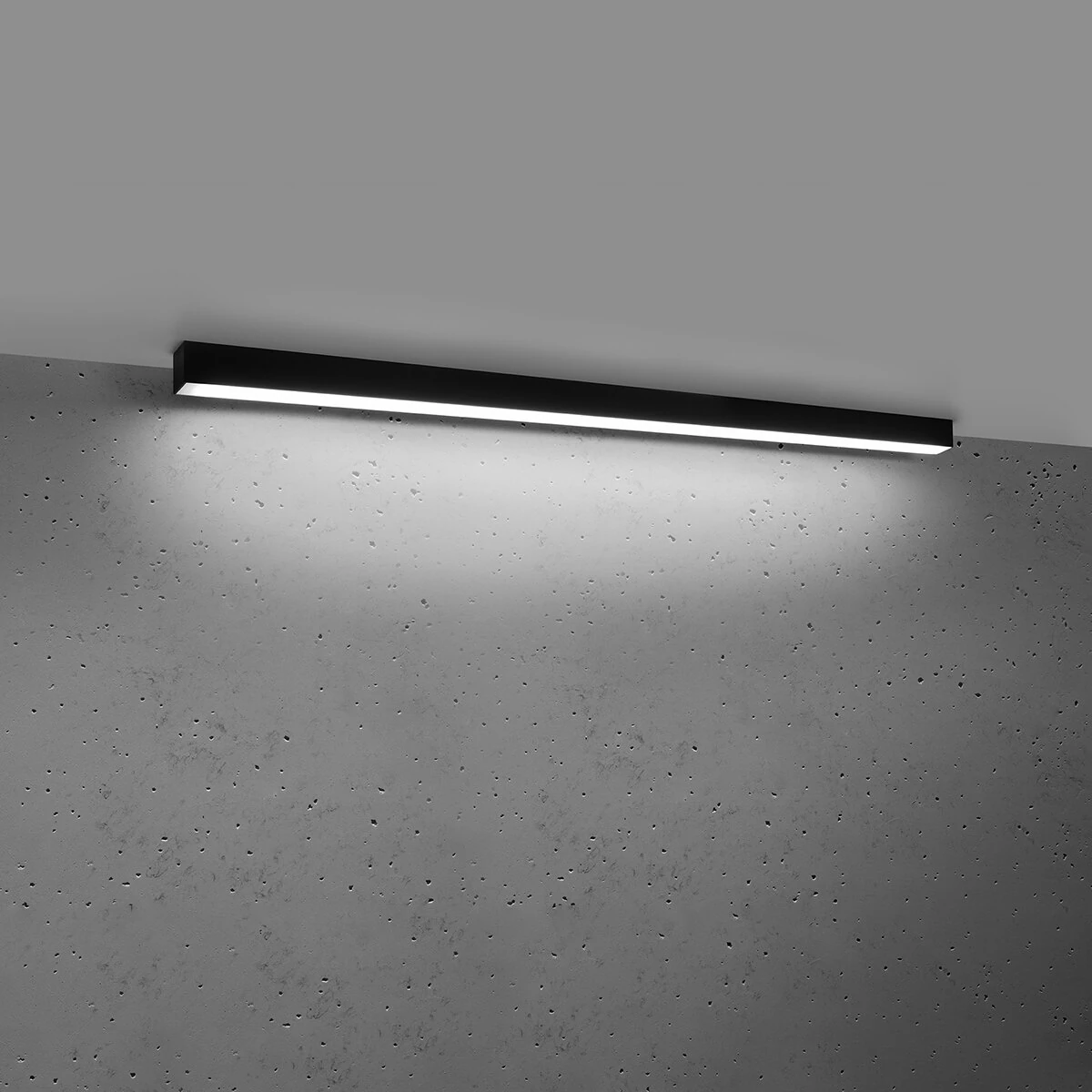 Ceiling LED light 118 cm – linear, black, CRI90