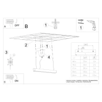 Lubinis šviestuvas 118 cm – linijinis, pilkas, CRI90 - Nuotrauka 7