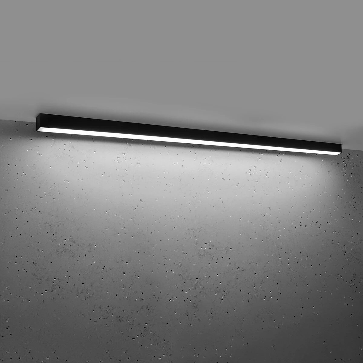 Lubinis LED šviestuvas 150 cm – linijinis, juodas, CRI90