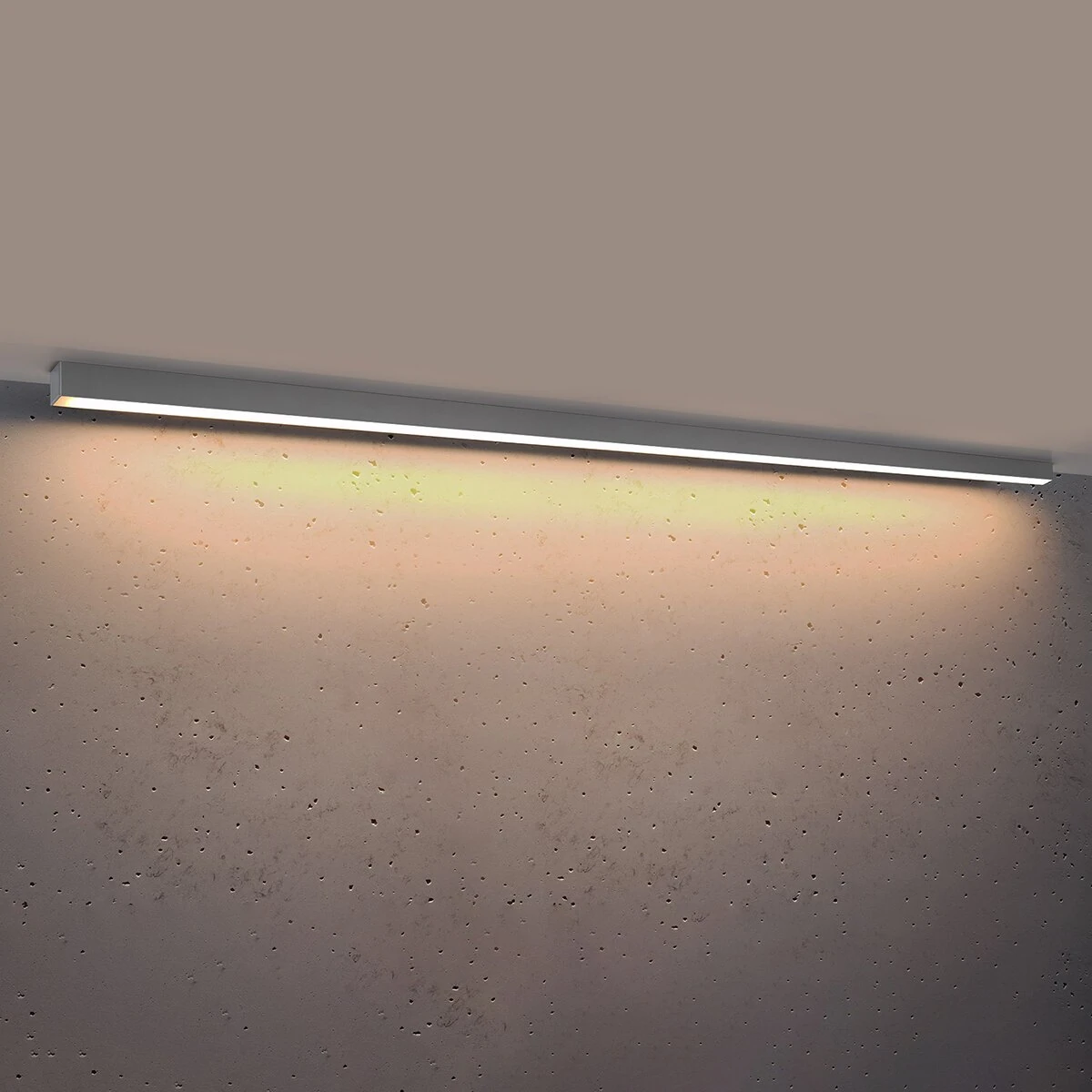 Lubinis LED šviestuvas 200 cm – linijinis, pilkas, CRI90