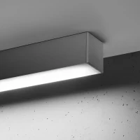 Lubinis LED šviestuvas 200 cm/50W – linijinis, pilkas, CRI90 - Nuotrauka 5