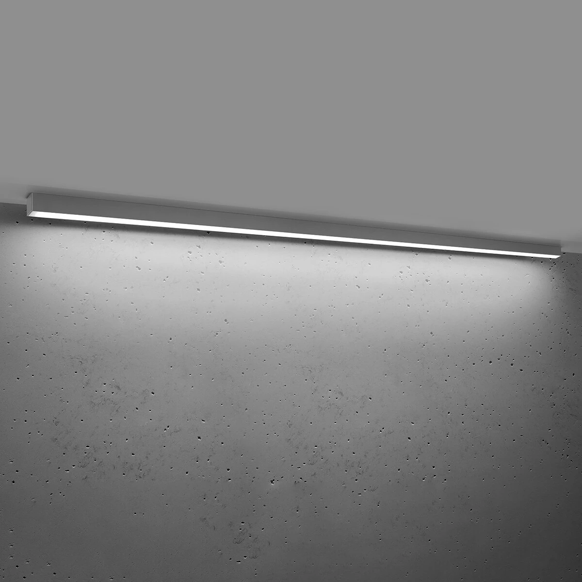 Lubinis LED šviestuvas 200 cm/50W – linijinis, pilkas, CRI90