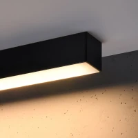 Lubinis LED šviestuvas 67 cm – linijinis, juodas, CRI90 - Nuotrauka 5