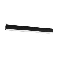 Ceiling light 67 cm / 16W – linear, black, opal diffuser - Image 2