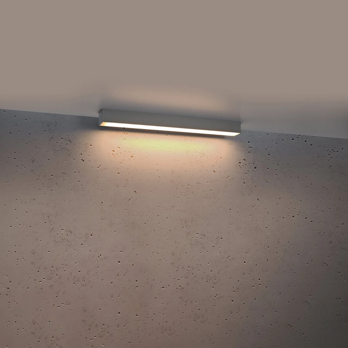 Ceiling LED light 67 cm – linear, grey, CRI90