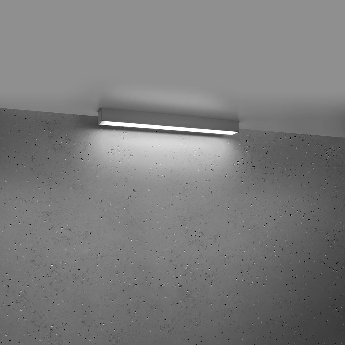 Lubinis šviestuvas 67 cm – linijinis, pilkas, CRI90 LED