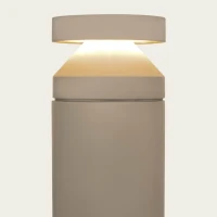 LED lauko stulpinis šviestuvas 20W 3000K IP65 – cilindrinis, pilkas - Nuotrauka 3