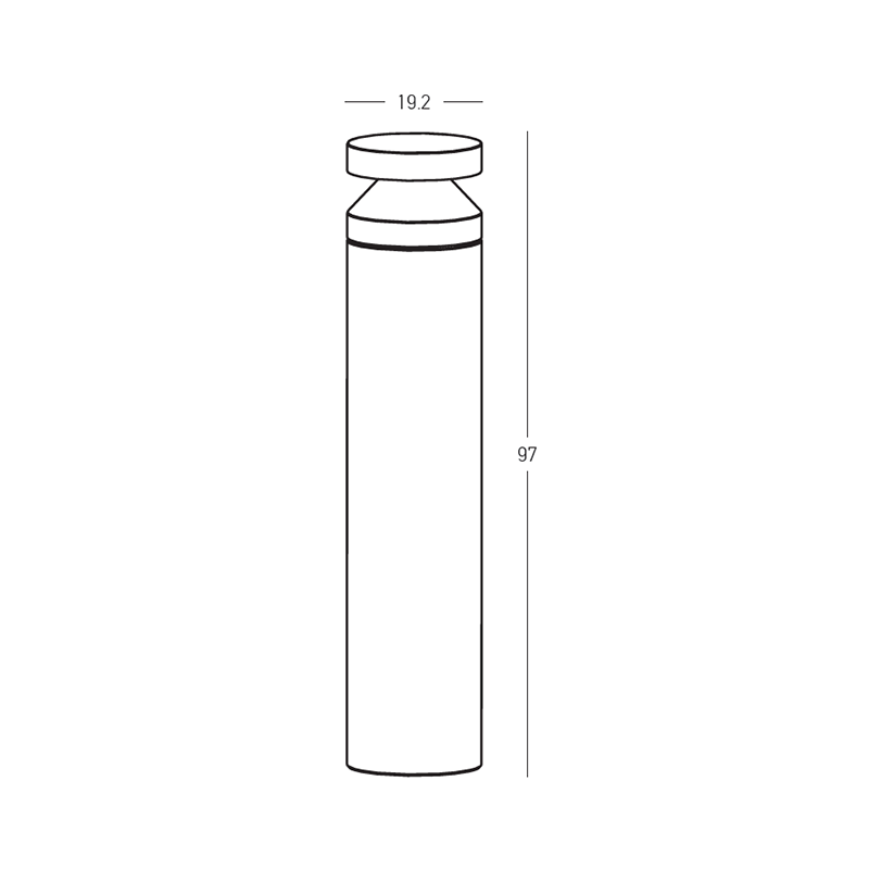 LED Outdoor Bollard Lamp 20W 3000K IP65 – cylindrical, grey - Image 4