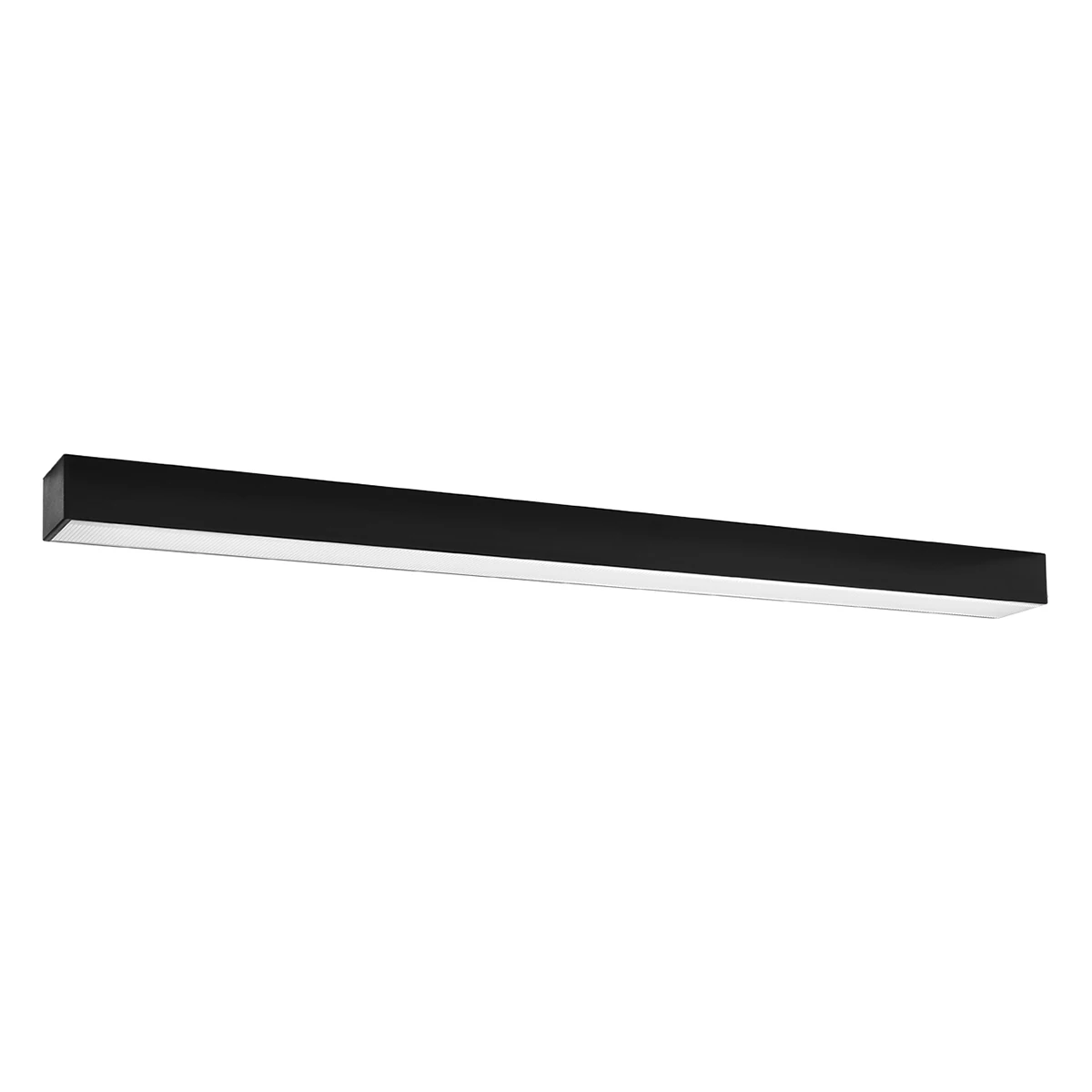Lubinis šviestuvas 90 cm/24W – linijinis, juodas, opalinis difuzorius