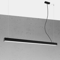 Pendant LED lamp 118 cm – linear, black, 3000K - Image 3