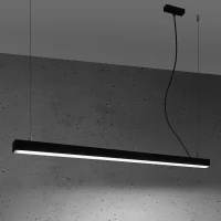 Pendant LED lamp 118 cm – linear, black, CRI90 - Image 4