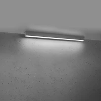 Ceiling light 90 cm / 24W – linear, grey, opal diffuser - Image 1