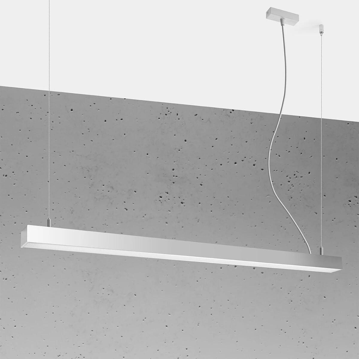 Pendant light 118 cm / 28W – linear, grey, CRI90