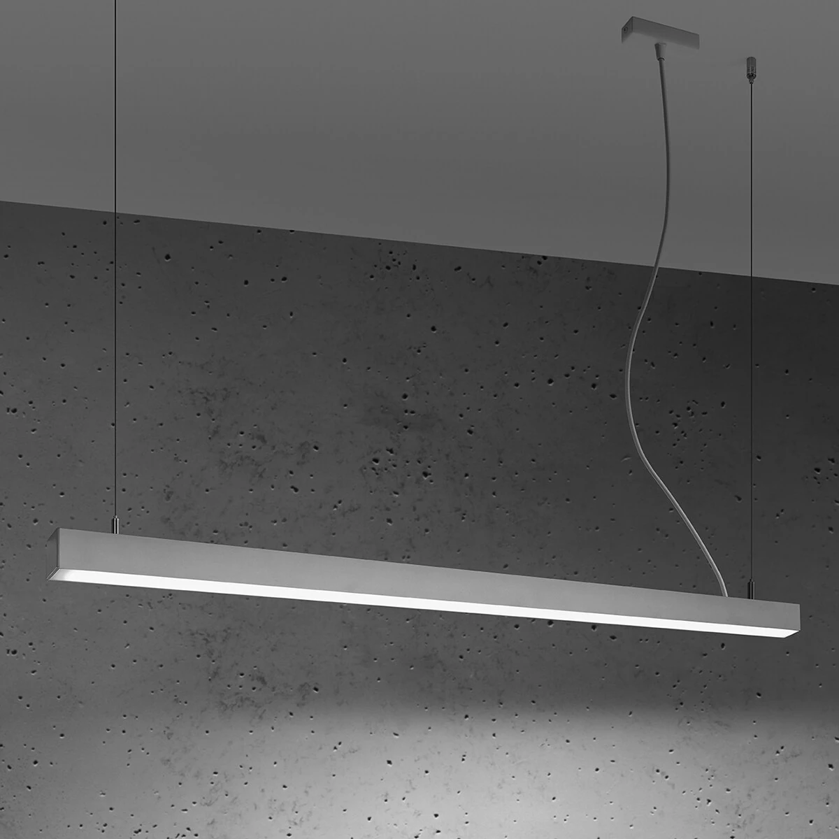 Pendant lamp 118 cm/28W – linear, white, CRI90