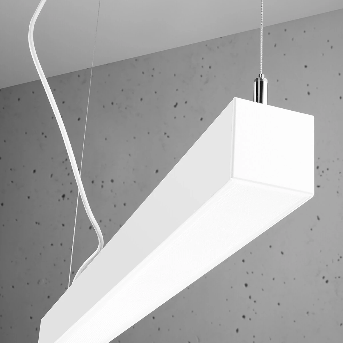 Pendant lamp 118 cm/28W – linear, white, CRI90