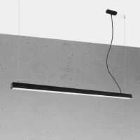 Pakabinamas LED šviestuvas 150 cm – linijinis, juodas, CRI90 - Nuotrauka 3