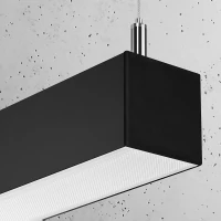 Pakabinamas LED šviestuvas 150 cm – linijinis, juodas, CRI90 - Nuotrauka 5