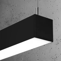 Pakabinamas LED šviestuvas 150 cm – linijinis, juodas, CRI90 - Nuotrauka 6