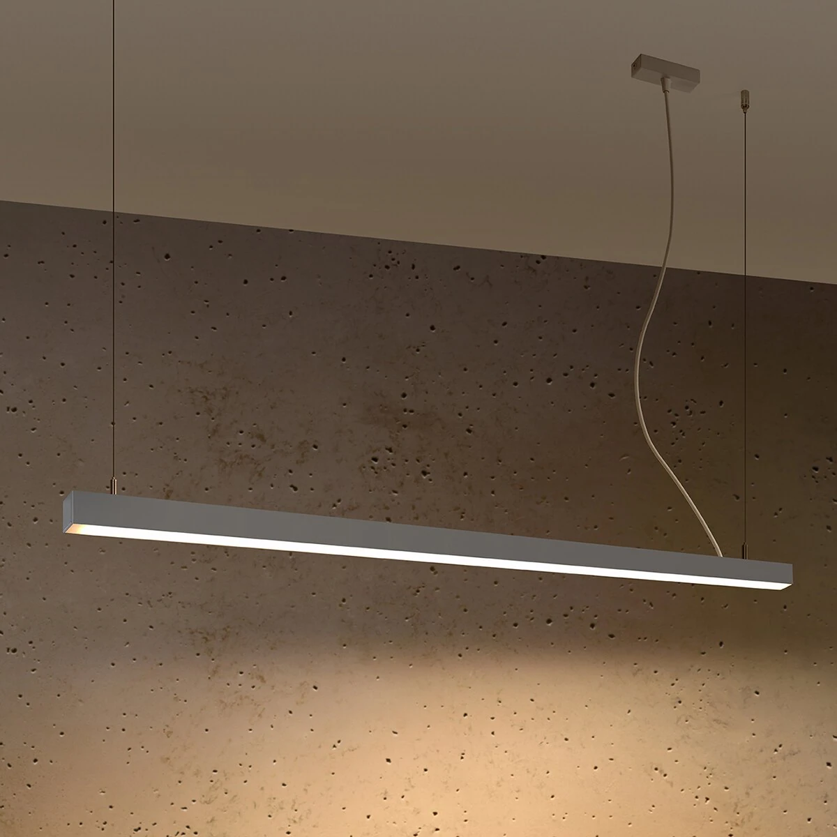 Pendant LED lamp 150 cm – linear, grey, CRI90