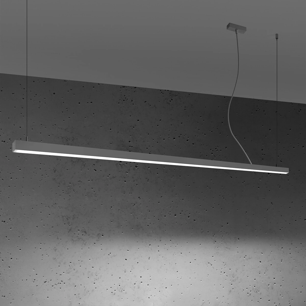 Pendant lamp 200 cm – linear, grey, CRI90