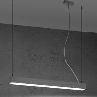 Pendant lamp 67 cm / 16W – linear, grey, CRI90 - Image 4