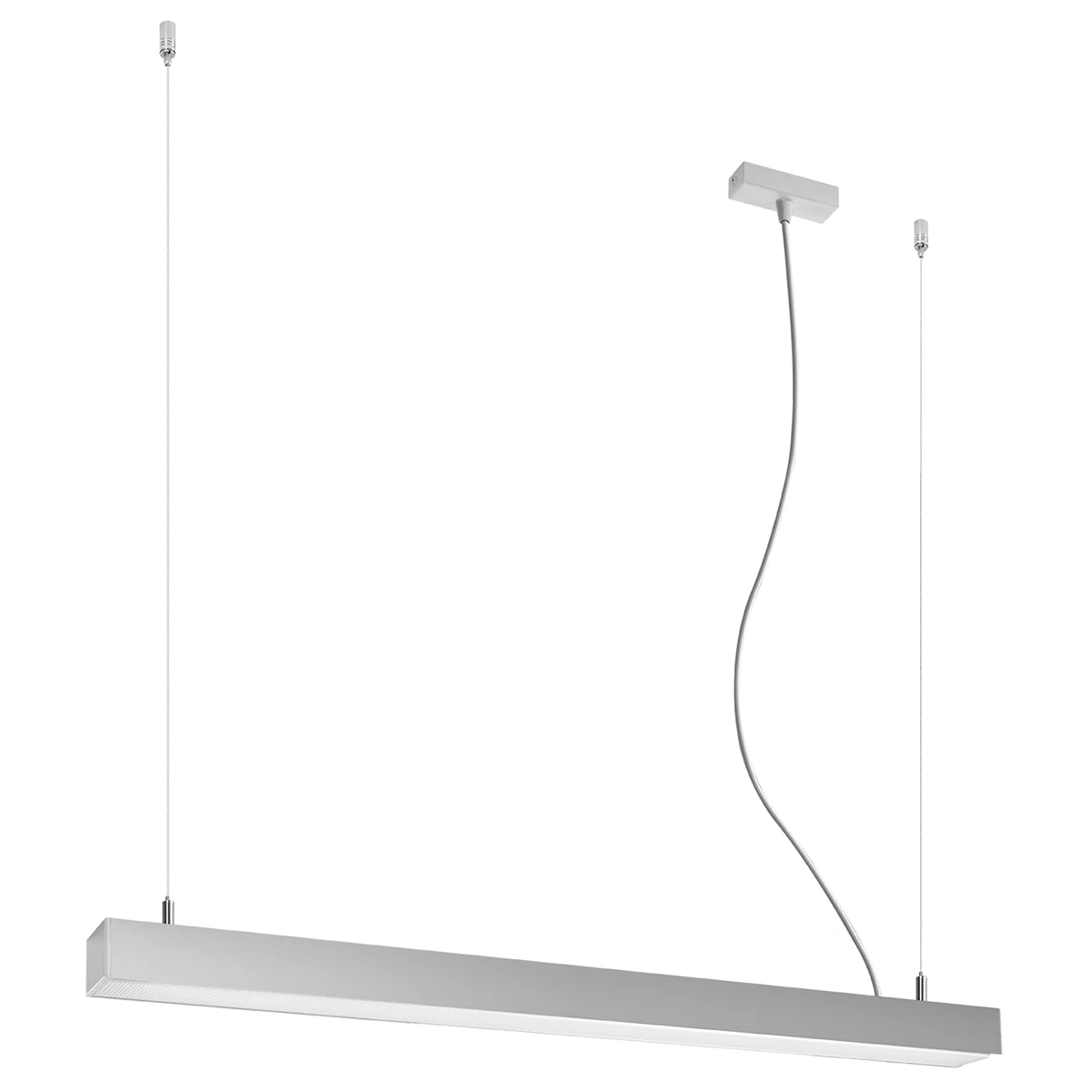 Pakabinamas LED šviestuvas 90 cm/24W – linijinis, pilkas, CRI90