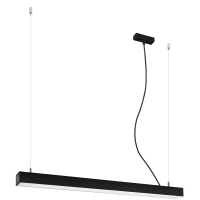 Pendant LED lamp 90 cm – linear, black, warm light - Image 2