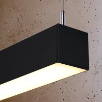 Pendant LED lamp 90 cm – linear, black, warm light - Image 6