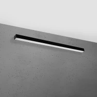 Wall lamp 118 cm / 28W – linear, black, opal diffuser - Image 3